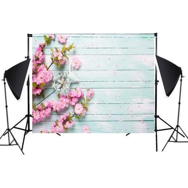 1,25 mx 0,8 m Houtnerf bloemtak prop 3D simulatie fotografie achtergrond doek (MB29)