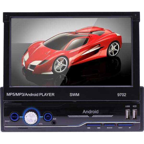 TechU™ Autoradio T78 met 7 inch Touchscreen – 1 Din – Bluetooth – AUX – USB – WIFI – SD – FM radio – RCA – Handsfree bellen – Ingang Achteruitrijcamera – Incl. GPS Navigatie