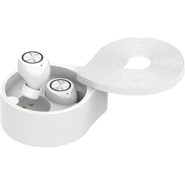 Adge - Volledig Draadloze Oordopjes Inclusief Oplaadcase - Wit - Draadloze oordopjes - Bluetooth oortjes - Geschikt voor alle bluetooth apparaten - draadloos opladen