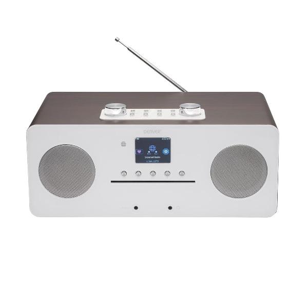 Denver MIR-260Darkwood - Microsysteem met radio en Bluetooth - Hout/Zilver