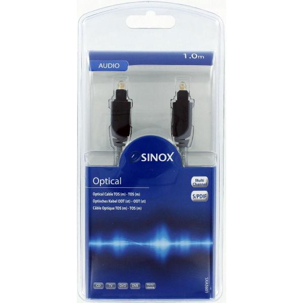 Sinox 1.0m TOSLINK M/M Glasvezel kabel 1 mtr.