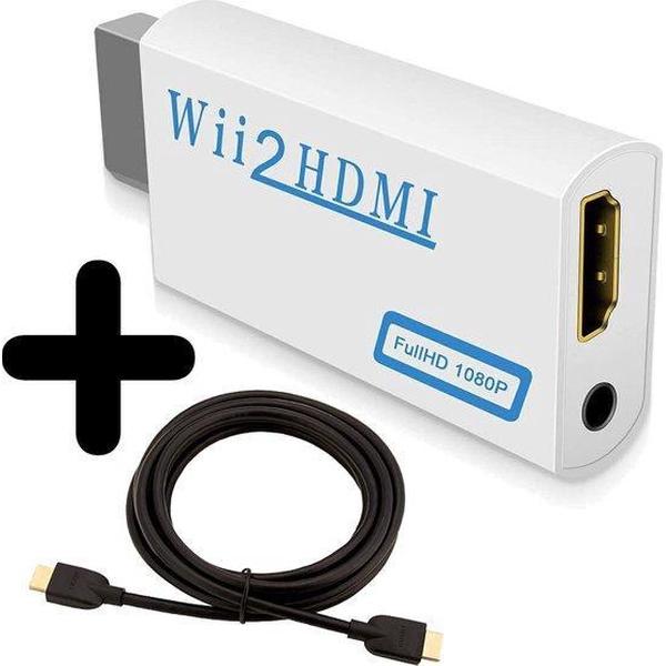 COMBI SET = Wii naar HDMI converter / omvormer / adapter + HDMI kabel 1.5 meter - Mangry