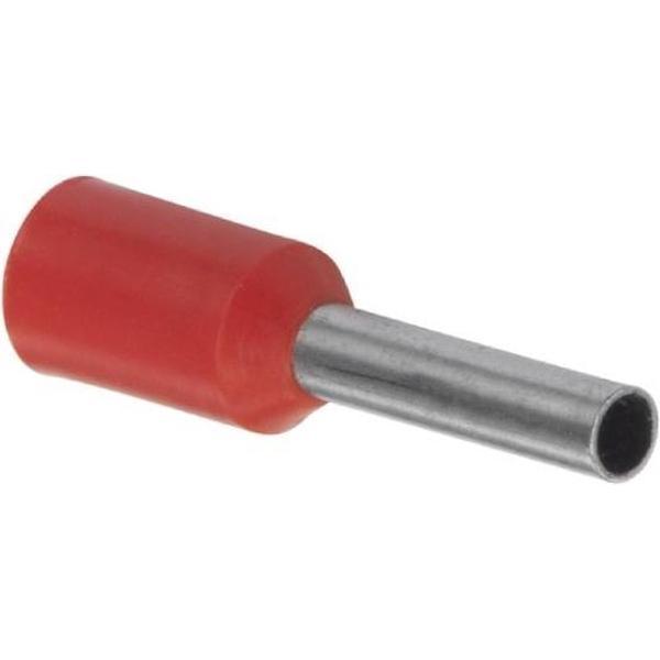 Adereindhuls geisoleerd 1mm² rood - per 100 stuks