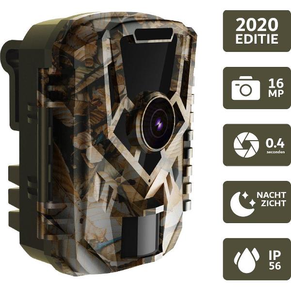 Baucy M-201 Wildlife Camera - Wild Camera - Foto's en Video’s - 16MP - 1080P FULL HD - 20m bewegingsdetectie - 120° hoek - IP56 waterdicht - Observatiecamera - Nachtvisiecamera - Outdoorcamera - Jachtcamera