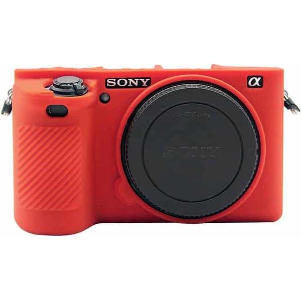 PULUZ zachte siliconen beschermhoes voor Sony ILCE-6500 (rood)
