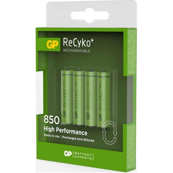 GP ReCyko Rechargeable AAA batterijen (850mAh) - 4 stuks