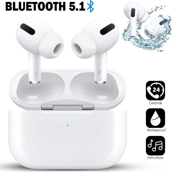 VIP Airpods Pro alt - Draadloze oordopjes Extra Bass - Wireless Bluetooth 5.1 oortjes - inc GPS - Waterproof Earbuds