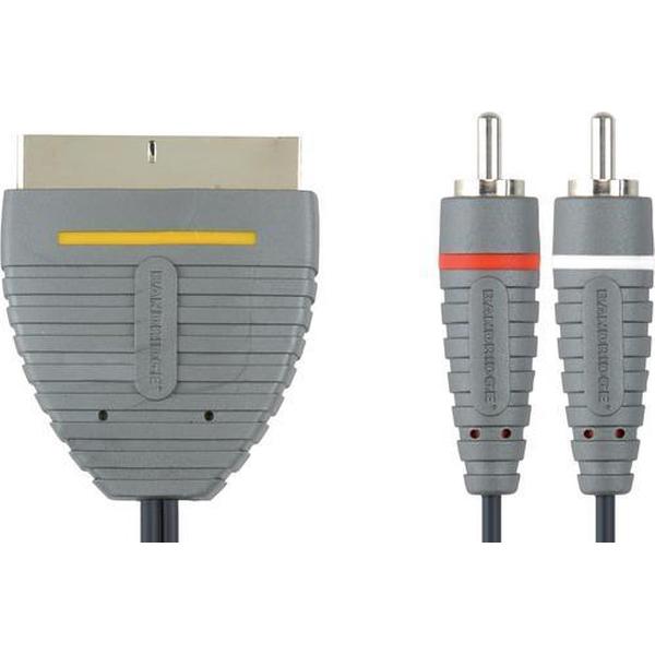 40 stuks Bandridge Scart kabel naar 2 x RCA (Audio Stereo)