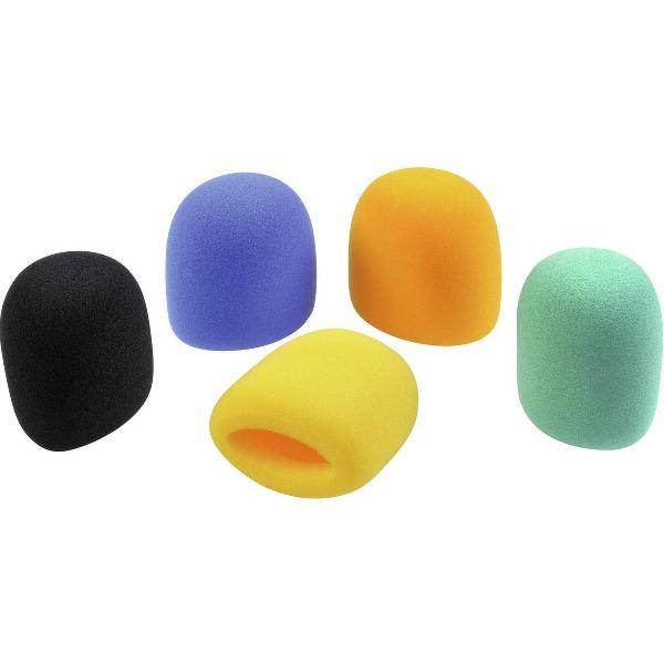 Omnitronic microfoon Windkap - Plopkap - Plopfilter - Windshield - Set 5 kleuren
