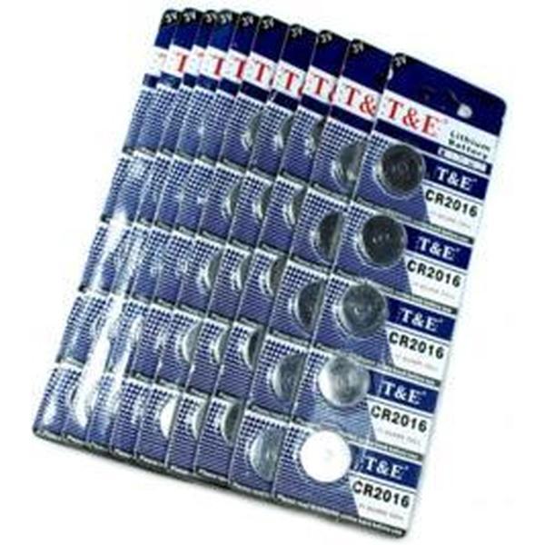 50 Stuks CR2016 Knoopcel Batterijen Huismerk®