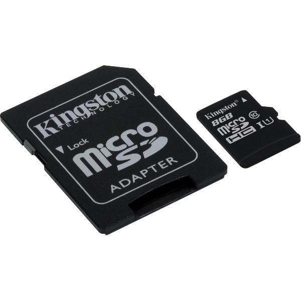 8GB Micro SDHC Class 10 UHS-I 45MB/s Read Card + SD Adapter