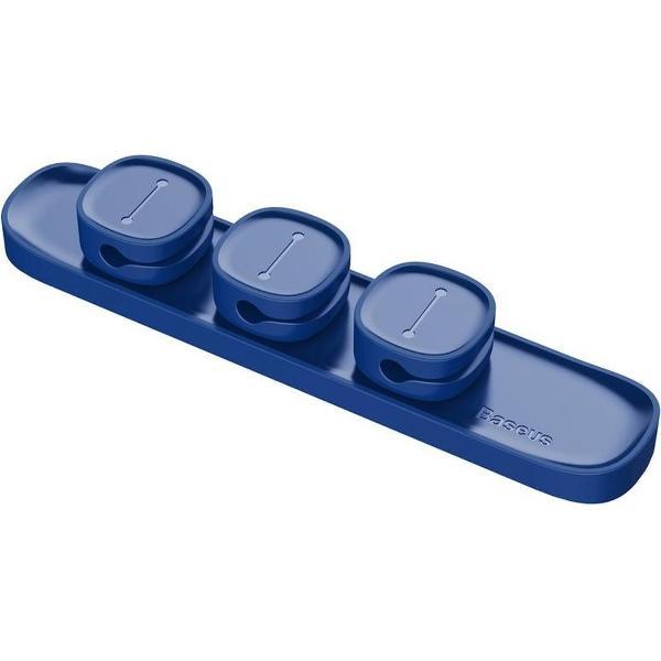 Baseus USB Kabel Clip Desk Tidy organisator draad leiden houder met zelfklevend gesteund (blauw)