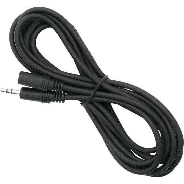 3,5 inch Jack Male naar 3,5 inch Jack Female Verlengkabel 3 meter - Zwart