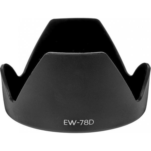 Zonnekap EW-78D voor Canon EF-S 18–200mm f/3.5–5.6 IS met 72mm filtermaat