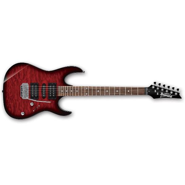 Ibanez GRX70QA GIO Transparent Red Burst elektrische gitaar