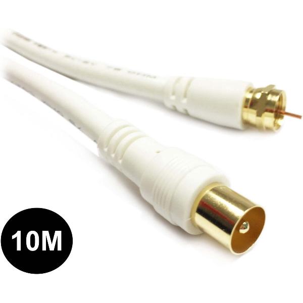 F-Connector - IEC Male Coaxkabel 10M