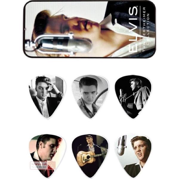 Elvis Plektrums Metalen doosje 6 stuks Medium Collector