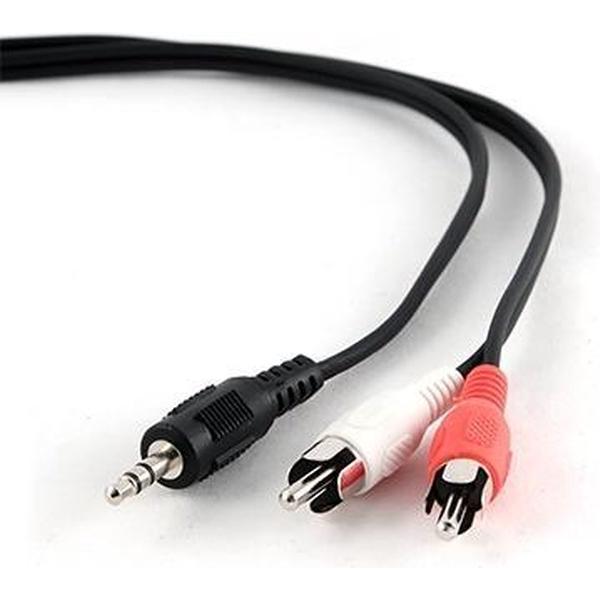 iggual 3.5mm - 2 x RCA, m-m, 1.5m 1.5m 3.5mm 2 x RCA Zwart audio kabel