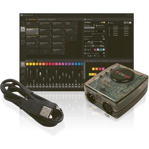 DASLIGHT DVC4 GOLD VIRTUELE DMX-CONTROLLER MET USB-DMX INTERFACE