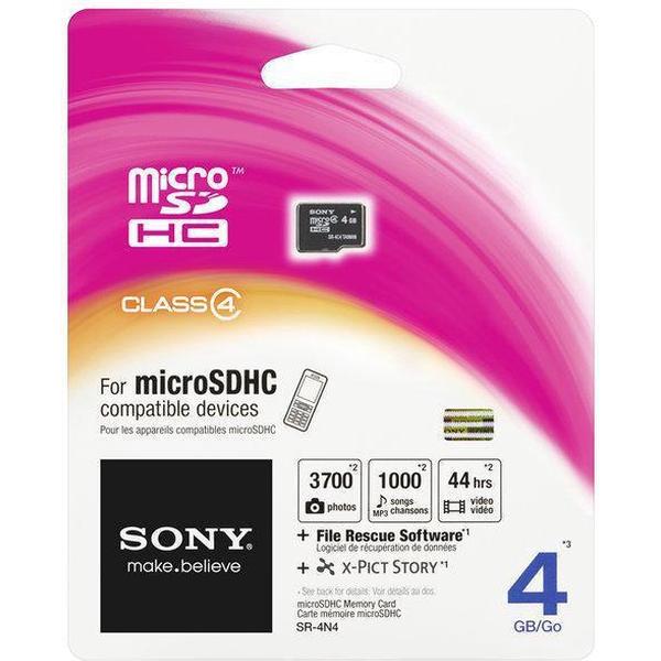 Sony SR4N4 micro SD Card zonder adapter