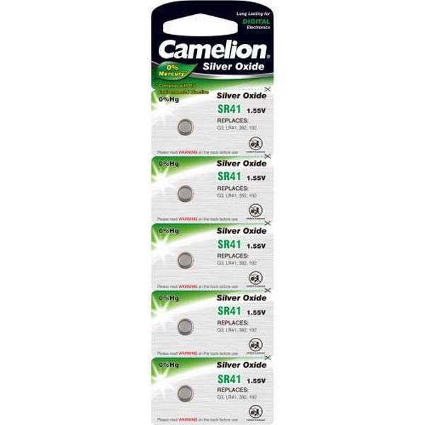 Camelion SR41 / SG3 - zilveroxide knoopcel - 1.55 volt / 5 stuks