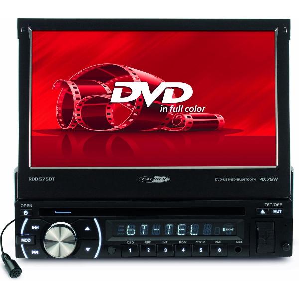 Caliber RDD575BT - Autoradio met inklapscherm - Enkel din - Zwart