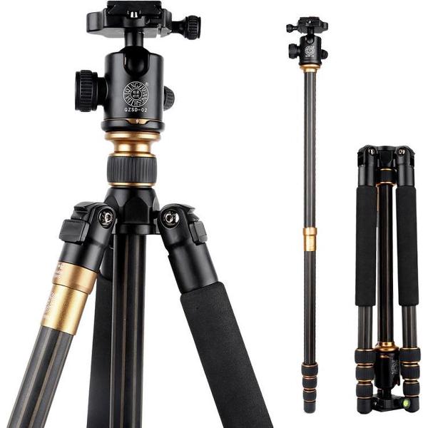 Carbon Statief & Monopod type Q999C + QZSD-02 Balhoofd