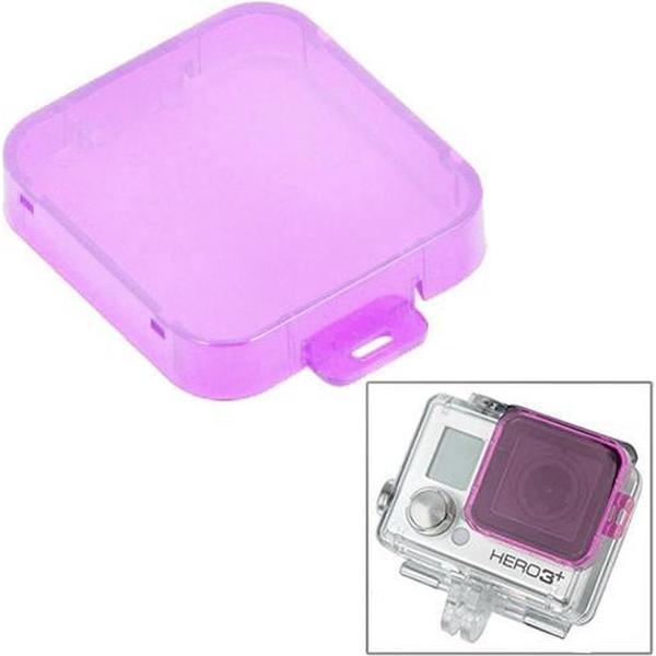 Snap-on duik filterhuis voor HD GoPro Hero 4 / 3+(Purple)