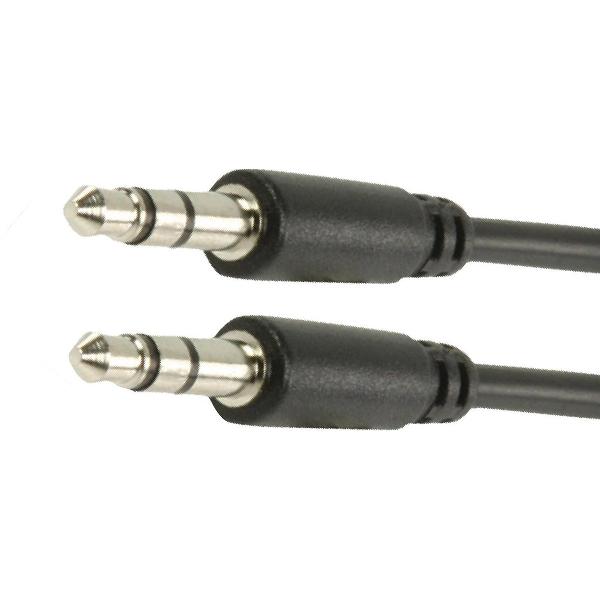 Aux Stereo Kabel - 1 Meter Zwart