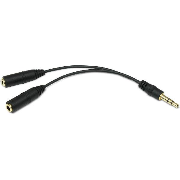 Muvit muziek splitter jack 3,5 mm - zwart - 1.5m