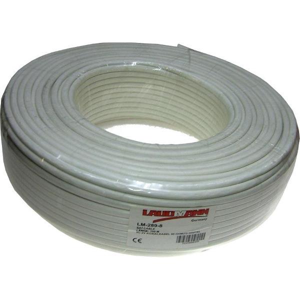 Coax kabel RG6U Rol 100 Meter 75ohm voor TV of sateliet
