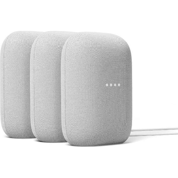 Google Nest Audio - Chalk - 3-pack