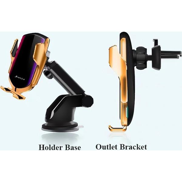 telefoon houder/telefoon oplader/ wireless charger/ in het goud