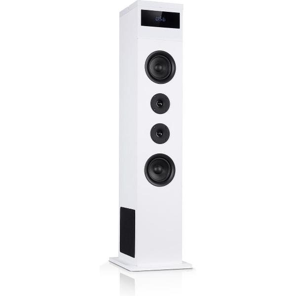 Karaboom 100 luidspreker 120Wmax. BT/USB/MP3/FM/AUX-In tablethouder wit
