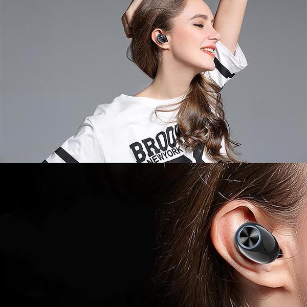 - In-Eear oordopjes met oplaadcase - geïntegreerde powerbank- Zwart - kleine draadloze oordopjes