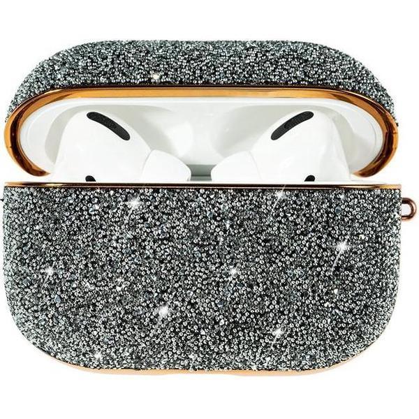 Crystal Fabric shiny glitter case Protector for AirPods AirPods Pro - Zilver