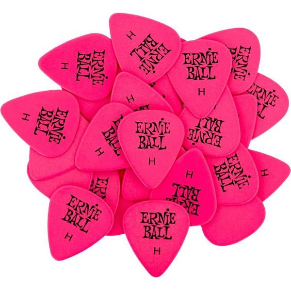 Ernie Ball Plectrums - Standard Celluloid Heavy Pink - 12 stuks