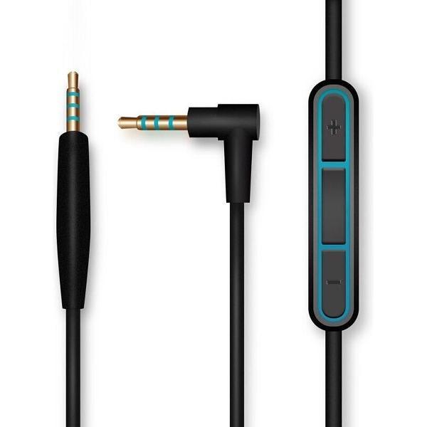 DrPhone BS1 - Audio Kabel - 2.5mm Jack naar 3.5mm Jack - Zwart - 1.35m - Aux - Microfoon - Bose Quietcomfort 25/35 - On-ear Koptelefoon - Verleng Snoer - Apple / Samsung