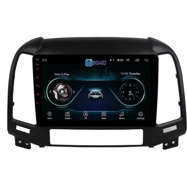 Navigatie radio Hyundai Santa Fe 2006-2012, Android, Apple Carplay, 9 inch scherm, GPS, Wifi, Mirror link, Bluetooth