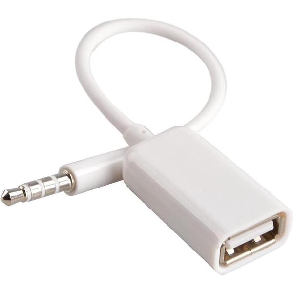 Oxsubor Adapter USB2.0 - 3.5mm | AUX USB 2.0 Vrouwelijke converter naar 3.5 mm Jack Plug, Auto AUX connector (Auto/AUX MP3 gedecodeerd)