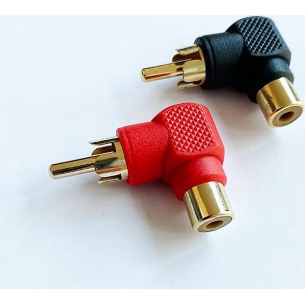 Haakse RCA (tulp) Adapter, 2 stuks