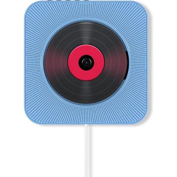 Innvision CD speler met radio en Bluetooth - Retro design - Ook voor kinderen - CD / Radio / USB / AUX / Bluetooth - Blauw