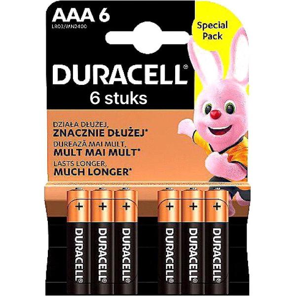 6 stuks Duracell Batterijen AAA