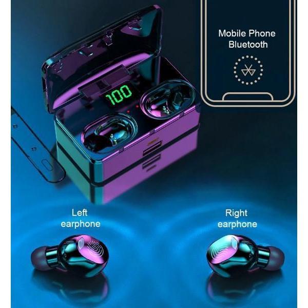 Hoco - Draadloos oordopjes 9D Stereo Sports - Bluetooth 5.1 koptelefoon/ Draadloze sport oortjes/ sportoordopjes/ Oplaadcase - Power bank /Bluetooth Oordopjes/Compatibel iPhone, Samsung, Huawei, Android-smartphones enz. - In-ear - Headphone -Headset