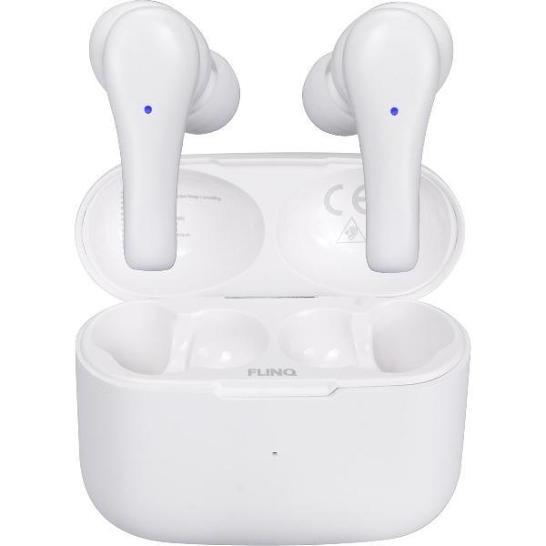 FlinQ Draadloze Oordopjes Pro - Wit - Active Noise Cancelling - Bluetooth