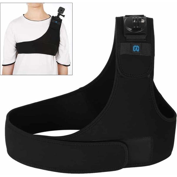 PULUZ Neopreen schouderriem Verstelbare borstriemhouder voor GoPro HERO8 Black / 7 6/5, DJI OSMO Action, Xiaoyi en andere actiecamera's