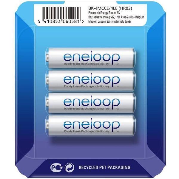 Oplaadbare AAA batterij (potlood) Panasonic eneloop HR03 Storage NiMH 750 mAh 1.2 V 4 stuk(s)