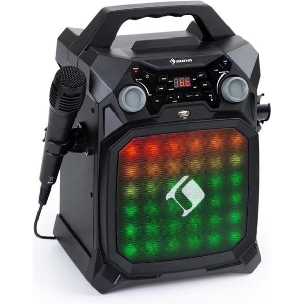 Rockstar LightShow karaoke-installatie BT USB line in/out 2x6,3 mm zwart