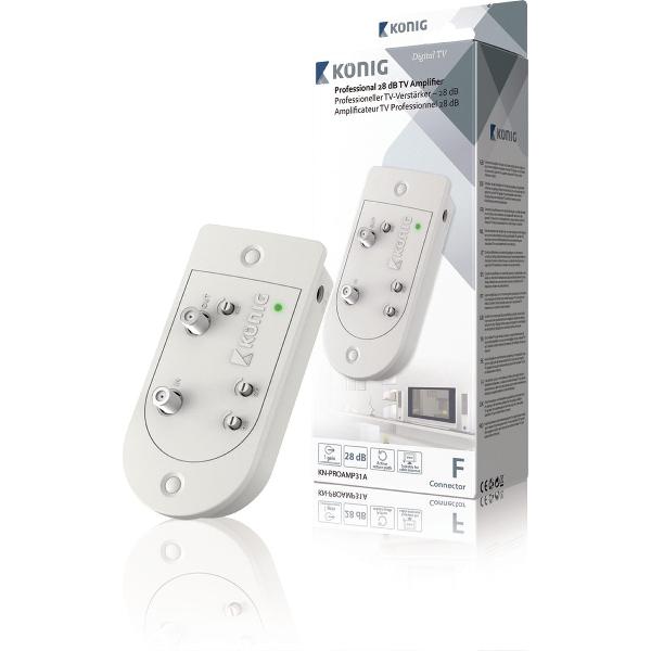 König, Professionele TV-versterker 28 dB 1 uitgang actief retourkanaal