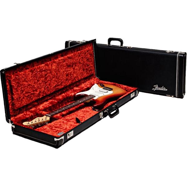 Deluxe Hardshell case Tolex zwart Tolex, Strat/Tele